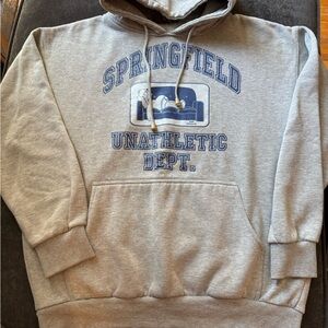 Springfield Homer Simpson Unathletic Dept Gray Hoodie for Men